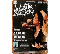 Juliette and the Licks - Four On The Floor, Berlin 2007 - Placa de metal de 20,3 x 30,5 cm, decoración de pared retro vintage