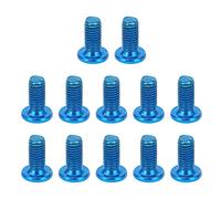 Julihai 12 Pernos de Rotor de Freno de Disco de Bicicleta de Montaña, Tornillo de Disco de Freno de Bicicleta de Acero de Aleación M5x10 Mm, con Rosca Fina para Bicicletas de Carretera (BLUE)