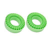 Julihai 2 Revestimientos de Silicona para Neumáticos de 2, Pulgadas, Diseño Hueco de Doble Capa para Resistencia Al Agua y Absorción de Impactos, con Alta Elasticidad para 1 10 Coches (Green)