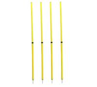 Julihai 4 Postes de Entrenamiento de Fútbol de 59 Pulgadas, Equipo de | Construcción de Abdominales, Ejercicios de Agilidad en Fútbol, espacio Ajustable, Juego de Pies de Slalom, Varillas de 2