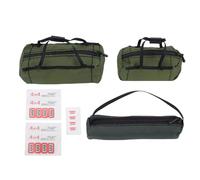 Julihai Accesorios para Coche RC, Tela Ligera, Mini Bolsa de Equipaje de Simulación, Juego de Decoración, 3 Piezas para Camiones RC sobre Orugas a Escala 1:10 (Green)