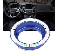 Julihai Ajuste de la Cubierta del Círculo del Interruptor de Encendido Apto para 2005-2018, Anillo de Cerradura Luminoso único para un Interior Elegante del Coche (BLUE)