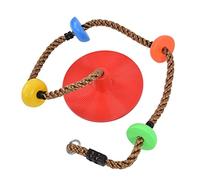 Julihai Asiento de Columpio de Disco Cuerda de Escalada de Alta Resistencia Duradera para Niños Al Aire Libre, Base de Plástico con Mano de Obra Fina para Juegos en Interiores