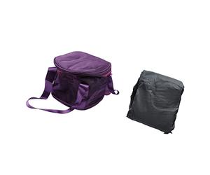 Julihai Bolsa de Almacenamiento para Cuencos Tibetanos, Estuche Protector Grueso para Cuencos Tibetanos con 2 Bolsillos Externos y Asa portátil. (10in Púrpura Puro)