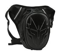 Julihai Bolsa para Pierna de Motocicleta, Bolsa de Cintura Mate de PVC con Tela Impermeable, Espalda Transpirable y Almacenamiento Expandible, Paquete de Muslo Ajustable para Montar en Scooter Al