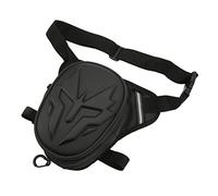 Julihai Bolsa para Pierna de Motocicleta, Bolsa de Cintura Mate de PVC con Tela Impermeable, Espalda Transpirable y Almacenamiento Expandible, Paquete de Muslo Ajustable para Montar en Scooter Al