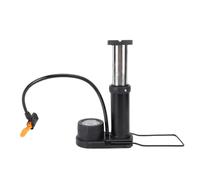 Julihai Bomba de Pie, Inflador de Neumáticos Portátil Negro de Alta on Manómetro y 2 Adaptadores de Boquilla, para Bicicleta Eléctrica, Motocicleta y Coche