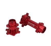 Julihai Bujes Hexagonales para Rueda de Motocicleta de Aluminio 7075 T6, Buje de Rueda Delantera Trasera para LOSI 1/4 Promoto MX, con Rodamiento Interior Más Grande para Mayor Estabilidad (Rojo)