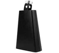 Julihai Cencerro de Metal Negro de 7 Pulgadas, Instrumento Musical de Percusión con Orificio Universal de 10 Mm, para Salsa y Música Popular (7 pulgadas)