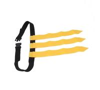 Julihai Cinturón de Fútbol con Bandera, 3 Banderas Ajustables para Niños, Jóvenes y Adultos, con Cierre de Gancho y Bucle, para Juegos de Entrenamiento, Actividades, Patio Trasero, (YELLOW)