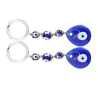 Julihai Colgante de Amuleto de Ojo Azul, Llavero Protector de la Suerte, 2 uds., para Regalo, Manualidades, Decoración de Pared, Aleación + Esmalte de Colores