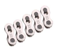 Julihai Conectores de Cadena de Liberación Rápida para Bicicleta, 5 Pares de Eslabones Maestros de Acero Resistente para Velocidades 8/9/10 (Sin velocidad estándar de 10)