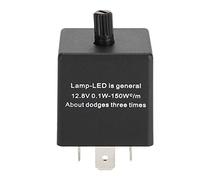 Julihai Durable CF14KT Relé de Flash Automático de 3 Pines y 12 V para Señales de LED, Velocidad de Parpadeo Ajustable para Problemas de Parpadeo Rápido