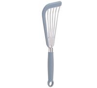Julihai Espátula de Silicona para Pescado, Ranura de Acero Inoxidable, Revestimiento Antiadherente, Diseño Inclinado, Fácil de Limpiar, Multiusos para Freír Pescado, Filetes y Huevos (GREY)