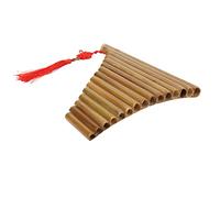 Julihai Flauta de Pan, 15 Tubos con Llave G, Instrumento Musical Tradicional Chino, Viento de Madera para Principiantes y Estudiantes, con Bolsa Suave, Palos de Limpieza y Paño (mano derecha)