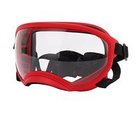 Julihai Gafas de sol para perros con protección contra el viento, los rayos UV y el polvo, con correa ajustable y cierre de hebilla seguro para razas grandes (marco rojo)