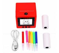 Julihai Impresora de Voz AI, Pantalla de 2,4 Pulgadas, Mini Impresora Portátil Bluetooth WiFi con Bolígrafos Multicolores para Niños DIY Graffiti, Notas, Manualidades, Diarios de