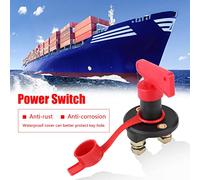 Julihai Interruptor de Desconexión de Batería de Automóvil, Ajuste de Potencia Duradero para Interruptor Maestro con Llave, Fácil Instalación para Automóvil, Barco, ATV