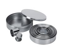 Julihai Juego de 12 Moldes Redondos para Galletas Pulidos con Espejo para Hornear, Cortadores de Anillos de Acero Inoxidable para Pasteles y Galletas, Ideal para el Hogar y la Panadería (12PCS)