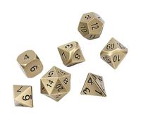 Julihai Juego de Dados Poliédricos, 7 Dados DND de Aleación de Zinc para Juegos de Mesa RPG de Mazmorras y Dragones, con Números Fáciles de Leer (Bronce Antiguo)