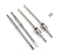 Julihai Juego de Eje de Transmisión Delantero Trasero de Acero Inoxidable Duradero para AXIAL SCX10 II 90046 90047, Mejora el Rendimiento del Automóvil RC, Plateado, Se Adapta Al Modelo de Automóvil