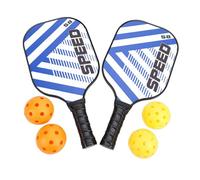 Julihai Juego de Paletas de Pickleball, Superficie de Fibra de Vidrio, 2 Raquetas con 4 Bolas, Bolsa de Almacenamiento Gris para Deportes de Interior y Exterior (Bolsa de Almacenamiento Gris)