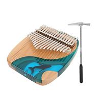Julihai Kalimba, Piano de Caoba con 17 Teclas, con Notas Grabadas y Bolsa de Transporte, Ideal para Principiantes y Amantes de la Música