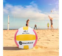Julihai LEIJIAER Voleibol de PU, Material Elástico Suave, Color Brillante, Forro de Butilo, Adecuado para Entrenamiento y Competición, /Rosa (Pink)