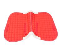Julihai Mantilla para Sillín de Equitación Antideslizante Transpirable, Corte 3D de Algodón de Seda y Poliéster para Mayor Comodidad, con de Fijación para Sillines Estándar y (Rojo)