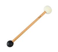 Julihai Mazo de Tambor, Palo de Percusión de Madera con Cabezal de Fieltro Suave para Bombo (Blanco y Negro SP 04 23cm)