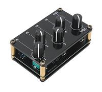 Julihai Mezclador de Audio de 4 Canales, Placa Mezcladora de Sonido Estéreo Pasiva con 4 Entradas, 1 Salida y Controles de Volumen para Reproductor de CD y Grabación de Instrumentos
