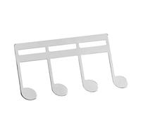 Julihai para Partituras, Soporte de Página de Libro de Música con Patrón de Notas de Metal para Guitarra de Piano, con Estructura Duradera y Suave (SILVER)