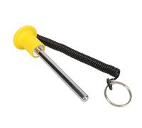 Julihai Pasador de Apilamiento de Pesas para Gimnasio, Pasador de Bloqueo Selector con Cordón, de Enganche de Retención de Hierro Magnético para Equipo de Entrenamiento de Fuerza y (10MM*80MM)