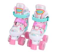 Julihai Patines de Ruedas Ajustables con Luz, Patines Que Brillan en la Oscuridad con Ruedas Luminosas de PU, Correas de Hebilla, Cierres de Gancho y Bucle, Cordones Antideslizant (M)