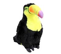 Julihai Peluche de Tucán, Animal de Peluche Realista para Decoración del | 11,5x10x7 Pulgadas, Relleno de Algodón PP, Suave y Afelpado, Diseño de Ave Tropical, Juego Educativo para Niños, Acento
