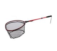 Julihai Red de Pesca Plegable, de Goma de Aleación de Aluminio con Malla de Silicona de Alta Densidad para Agua Dulce, Agua Salada, Lubina, Trucha, Caballa, Gallineta Nórdica (Rojo)