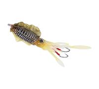 Julihai Señuelo para Pesca de Calamares, Cebo de Simulación Realista con Ojos 3D, Tentáculos Luminosos y Equilibrio Preciso, para Pesca en Agua Dulce y Salada. (Black)