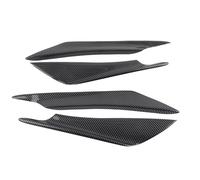 Julihai Separadores de Labios Universales para Alerón de Parachoques Delantero de Coche, 4 Piezas, Negro, Plástico ABS (patrón de Carbono de Transferencia de Agua)