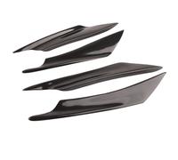 Julihai Separadores de Labios Universales para Alerón de Parachoques Delantero de Coche, 4 Piezas, Negro, Plástico ABS (Negro sin Pintar)