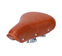 Julihai Sillín de Bicicleta Vintage, Cuero Remachado Impermeable, 25 Cm | Reemplazo de bicicleta plegable de montaña eléctrica urbana, relleno de esponja de alta elasticidad que absorbe los golpes