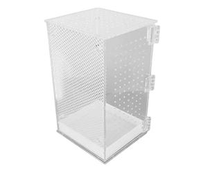 Julihai Tanque de Hábitat de Paludario de Acrílico Transparente con Orificios de Ventilación, Tanque de Terrario de Reptiles Fácil de Limpiar para Rana Serpiente, Caja de Alimentación Estética para