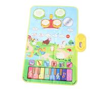 Julihai Tapete Musical para Niños Pequeños, 13 Teclas Táctiles, Teclado de Piano, Almohadilla de Tambor, Juguete con 2 Palos para Educación Temprana e Interacción Entre e Hijos (Tipo de Granja)