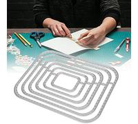 Julihai Troquel de Corte Artesanal, Forma Rectangular Duradera para Decoración de Tarjetas para álbum de Fotos, Material de Acero Al Carbono para Sello de álbum de Recortes