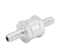 Julihai Válvula de Retención Unidireccional Aleación de Aluminio Duradera para Gasolina Aceite Gasolina - Uso Universal para Agua/diésel - Plata (8mm)