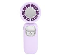 Julihai Ventilador Portátil de Mano, 100 Niveles de Velocidad, Refrigeración Magnética de Hielo Superconductor con Pantalla LED y Diseño Plegable, para Viajes a Casa Al Aire (PURPLE)