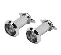 Julihai Visor de Puerta de 220 Grados Fácil Instalación Seguridad del Hogar Seguridad para Identificar Visitantes Aleación de Zinc Duradera Oro 2 Piezas (Simple 16 plateado, apertura 16-19, espesor