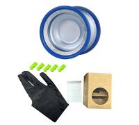 Julihai Yo Yo Profesional Que No Responde, de Truco de Cuerda de Aluminio Anodizado Duro 6061 con Diseño en Forma de H, Rodamiento de Alta Velocidad y Accesorios Completos para (Blue)
