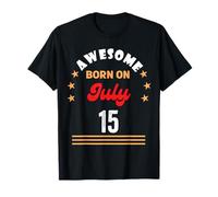 Julio 15 Cumpleaños Impresionante Nacido el 15 de Julio Vintage Camiseta