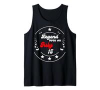 Julio 15 Cumpleaños Leyenda Hombre Niño Desde Julio 15th Camiseta sin Mangas