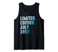 Julio 1952 Año 1952 Retro 1952 Vintage Edición Limitada Camiseta sin Mangas